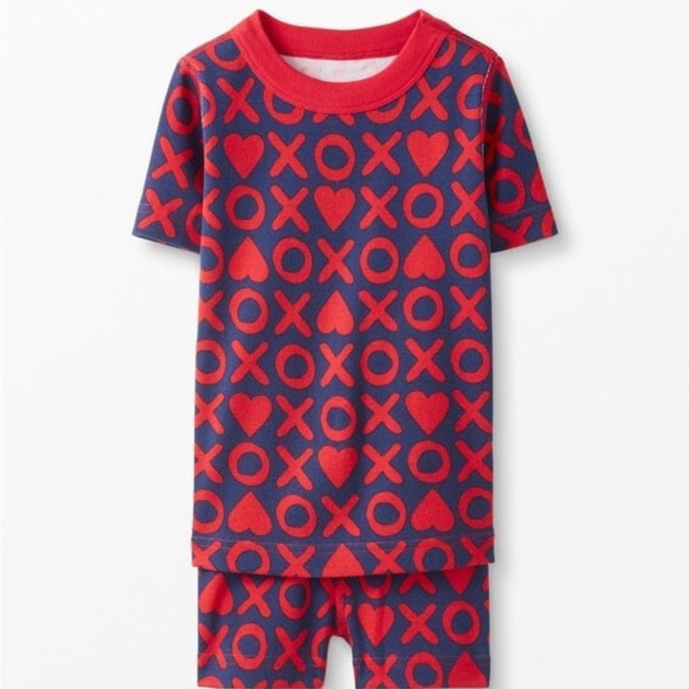 Hanna Andersson XO short John organic pjs Valentine’s Day